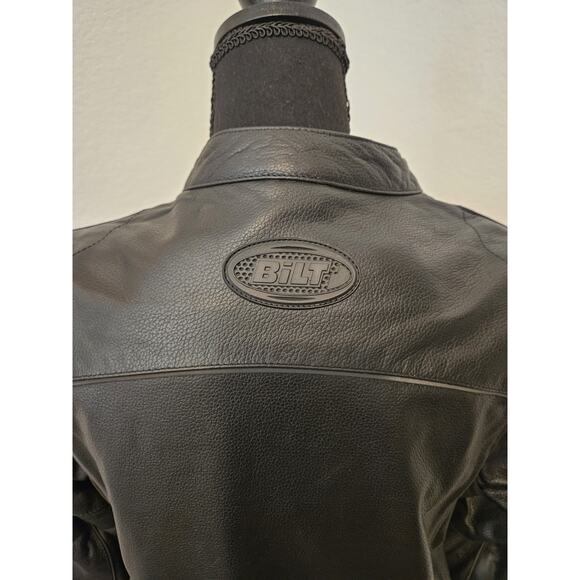 Bilt Women's Leather Padded Biker Motorcycle Jacket Size Large - Picture 7 of 16